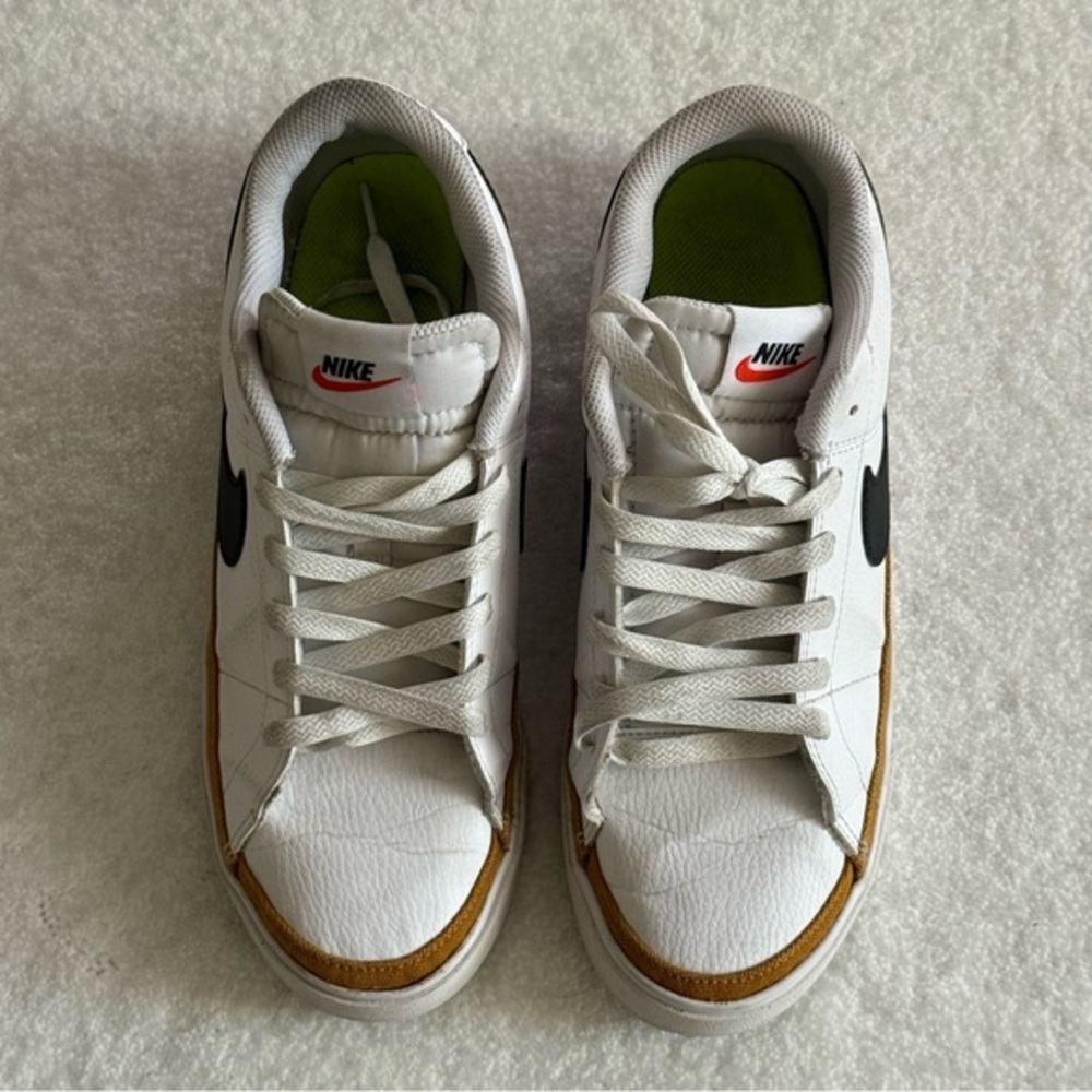 Nike Court Legacy Sneakers White Black Low Top Women’s Size 9.5 Streetwear - Picture 4 of 14